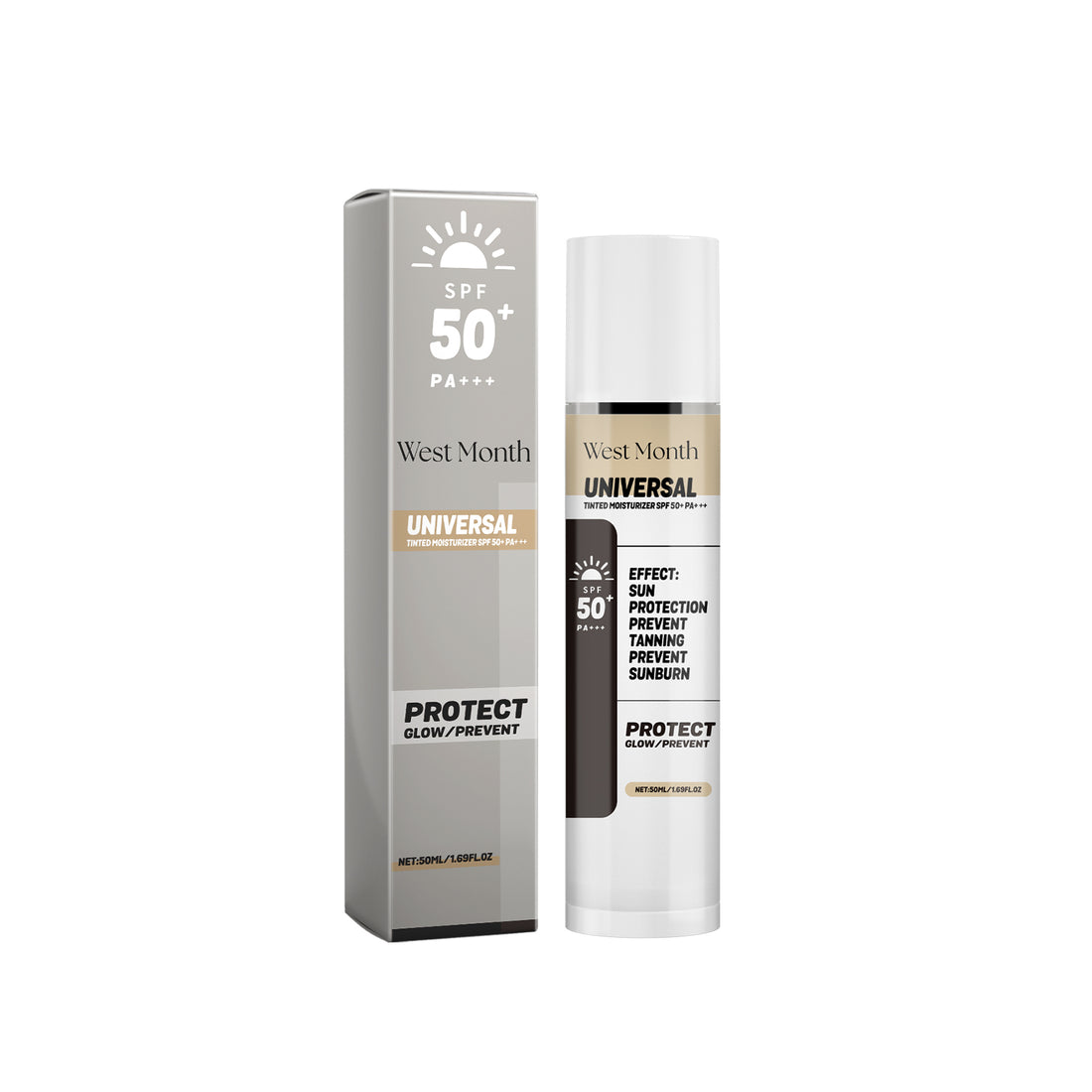 Universal Tinted Moisturizer, Moisturizing And Repairing Skin And Face Uv Protection Cream